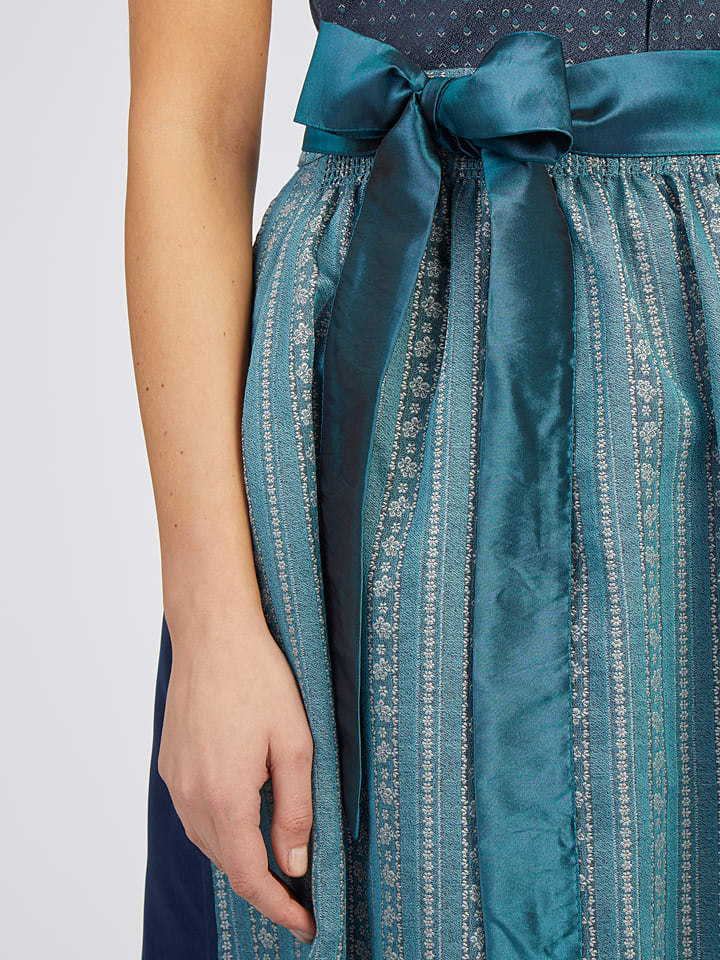 Turi Landhaus Dirndl in Dunkelblau/ Petrol günstig kaufen