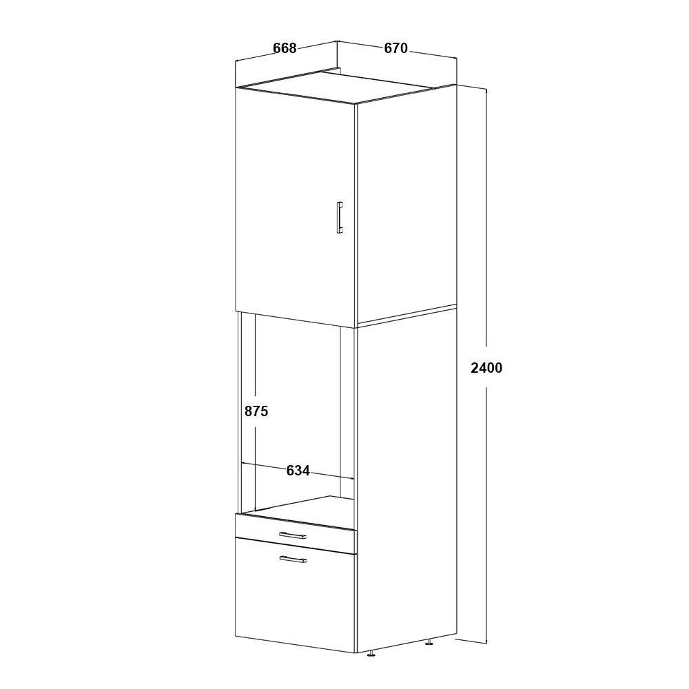 Roomart Waschmaschinenumbauschrank (Waschmaschinenschrank mit Schrankaufsatz Waschturm Mehrzweckschrank)