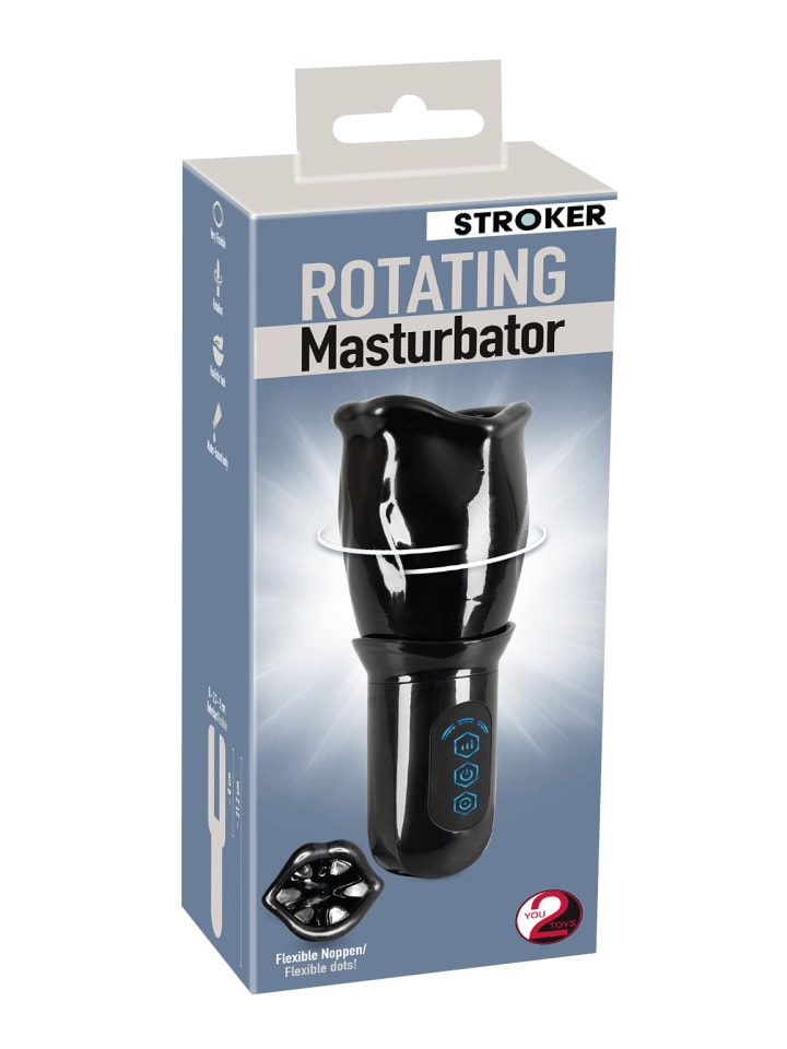 Stroker Masturbator Rotating Masturbator in schwarz günstig kaufen 21,2 cm