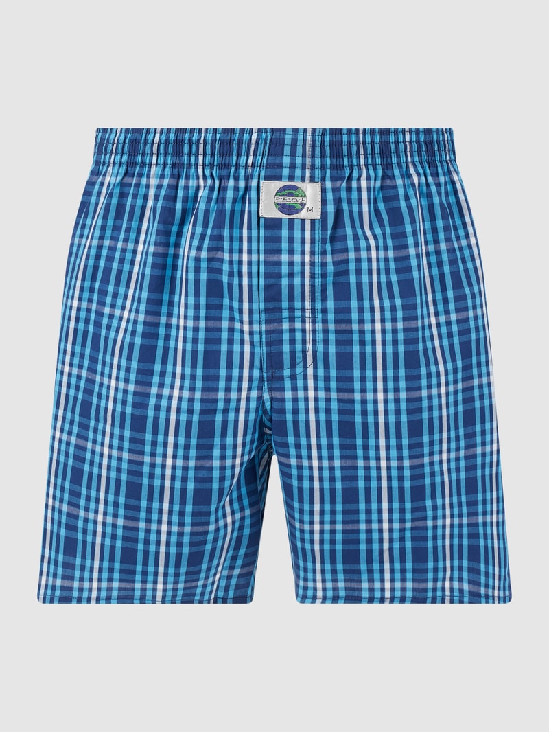 Boxershorts aus Baumwolle mit Allover-Muster in royalblau