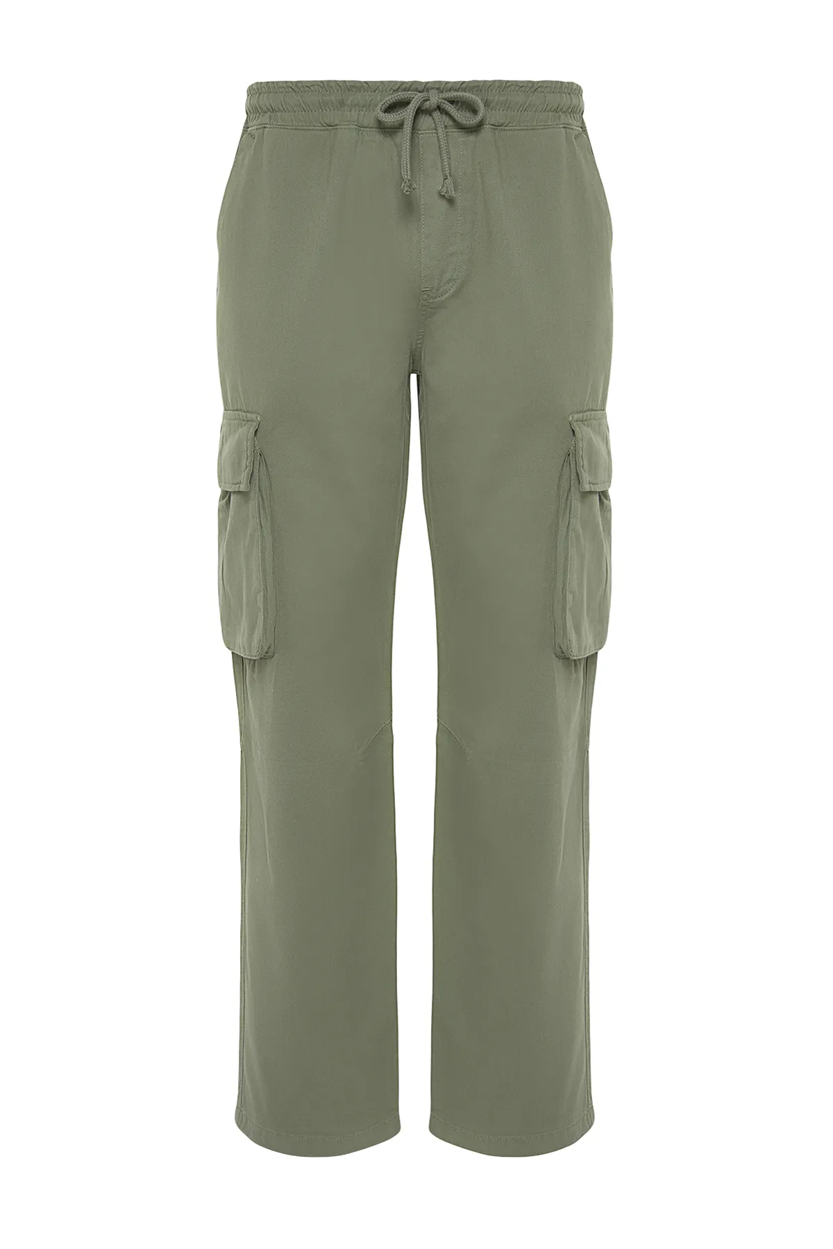Trendyol Collection  Hellkhakifarbene Unisex-Hose mit Cargotaschen, reguläre Passform, TMNSS24PL00003