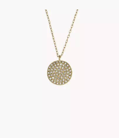 Fossil Kette Sadie Glitz Disc Edelstahl goldfarben