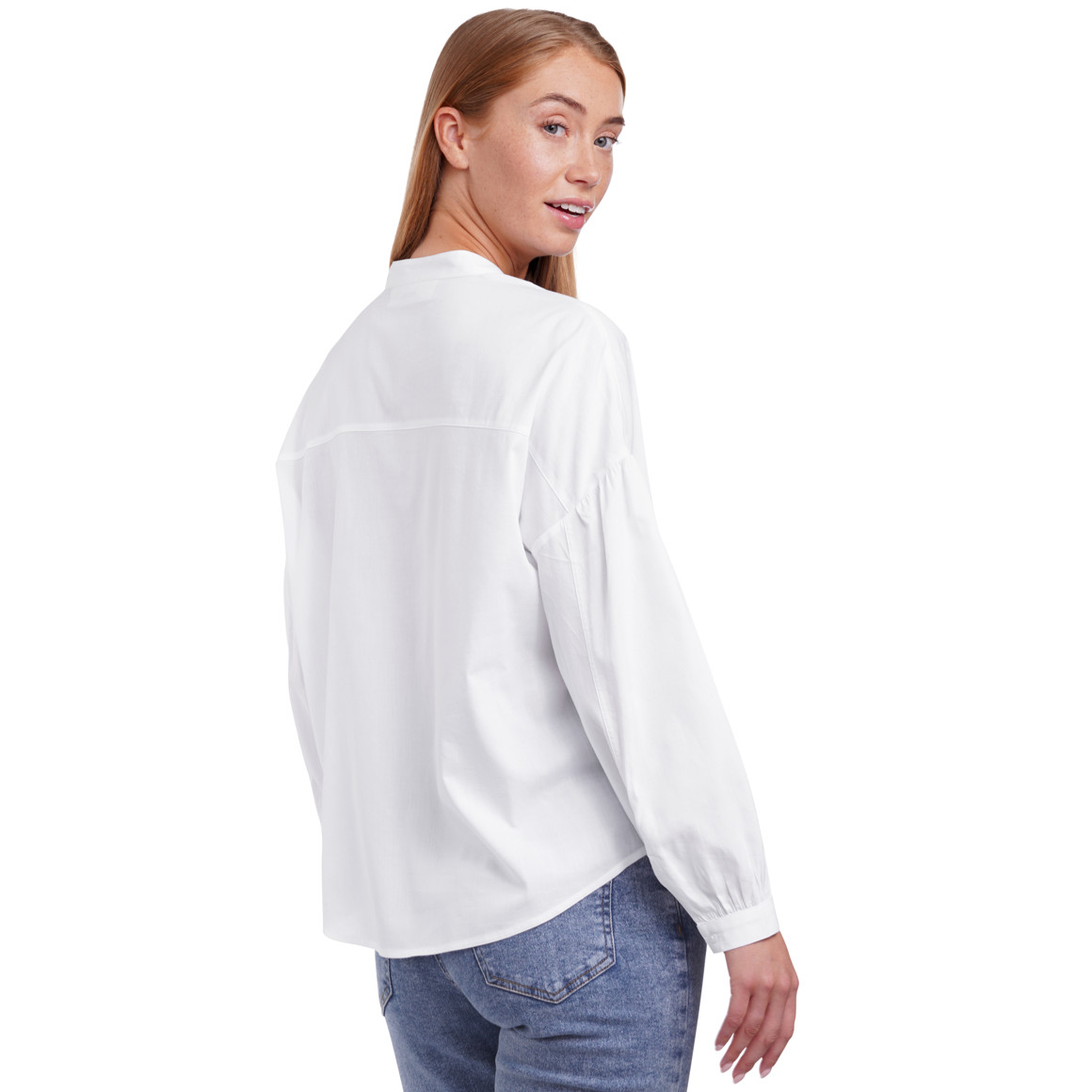 Damen Bluse mit Stehkragen