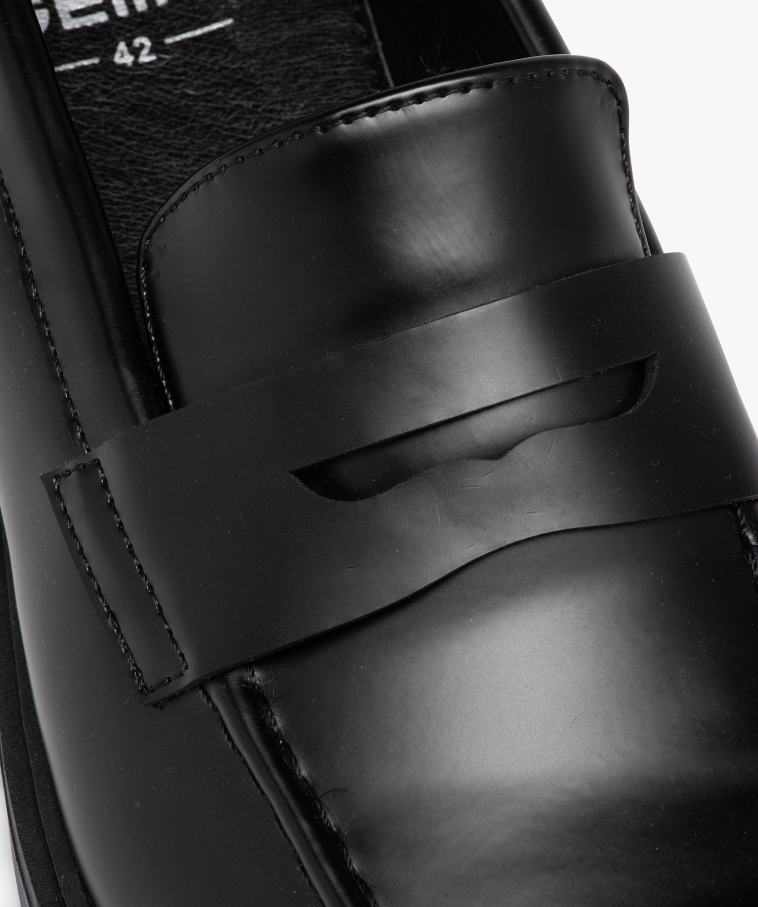 Mocassin classique avec épaisse semelle homme noir | GEMO