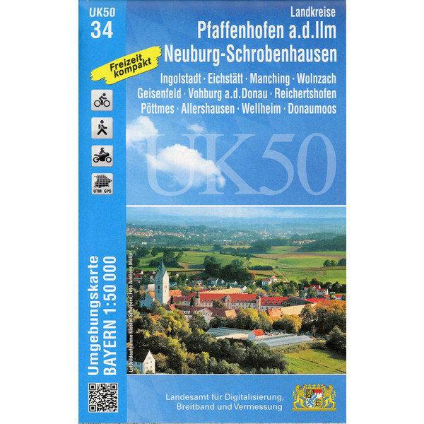 PFAFFENHOFEN - SCHROBENHAUSEN 1 : 50 000 (UK50-34) - Karte