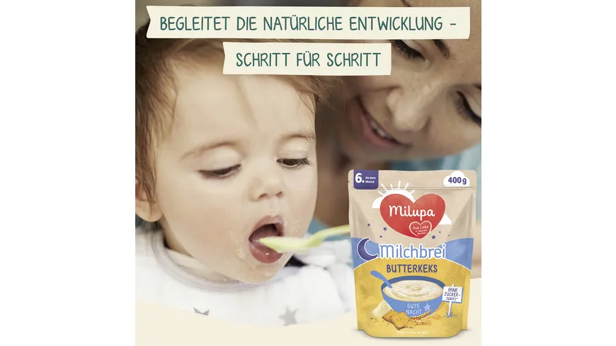 MILUPA Milchbrei Butterkeks Gute Nacht ab dem 6. Monat 400 g
