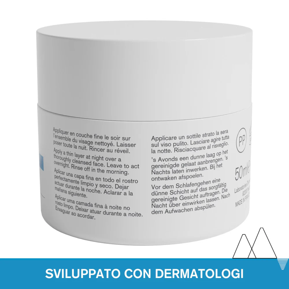 Mascarilla facial hidratante nocturna EAU THERMALE - Tratamiento nocturno hidratante, mascarilla facial hidratante