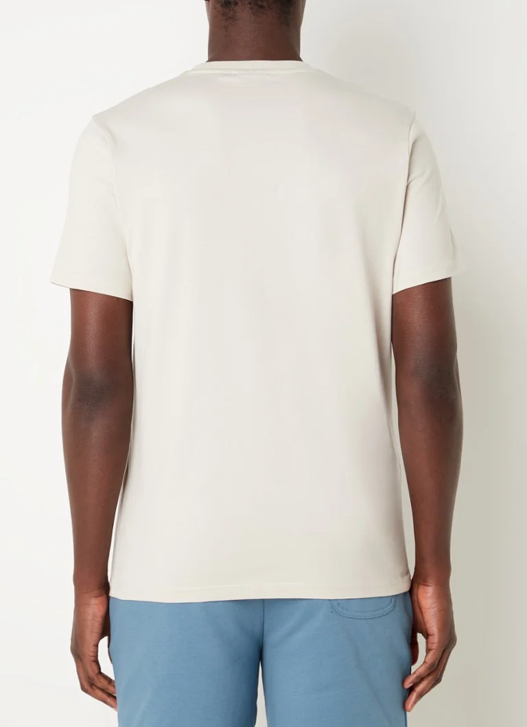 Tricou cu guler rotund Lyle & Scott și aplicație cu logo