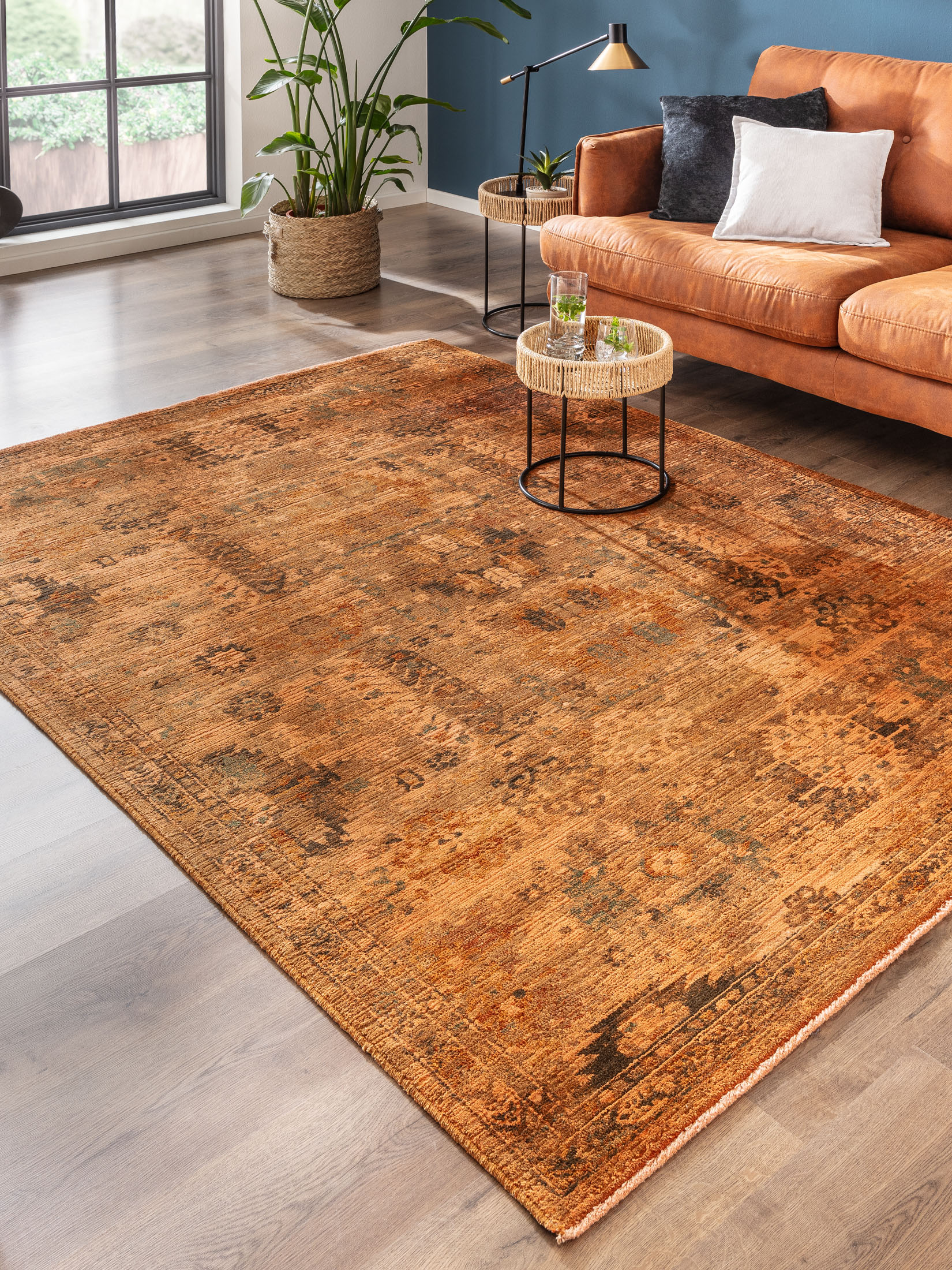Saldala Vintage-Teppich, Orange