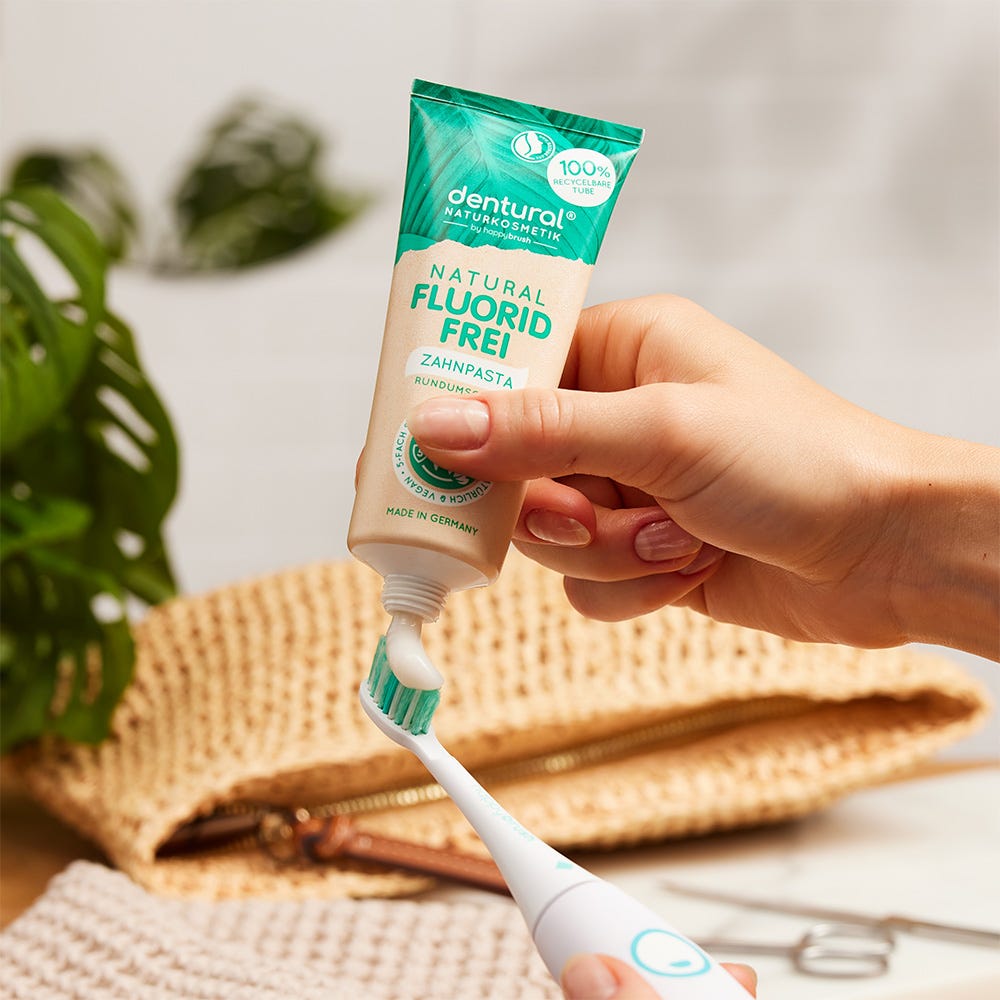Happybrush Dentural Fluorid Free Zahnpasta 75 ml