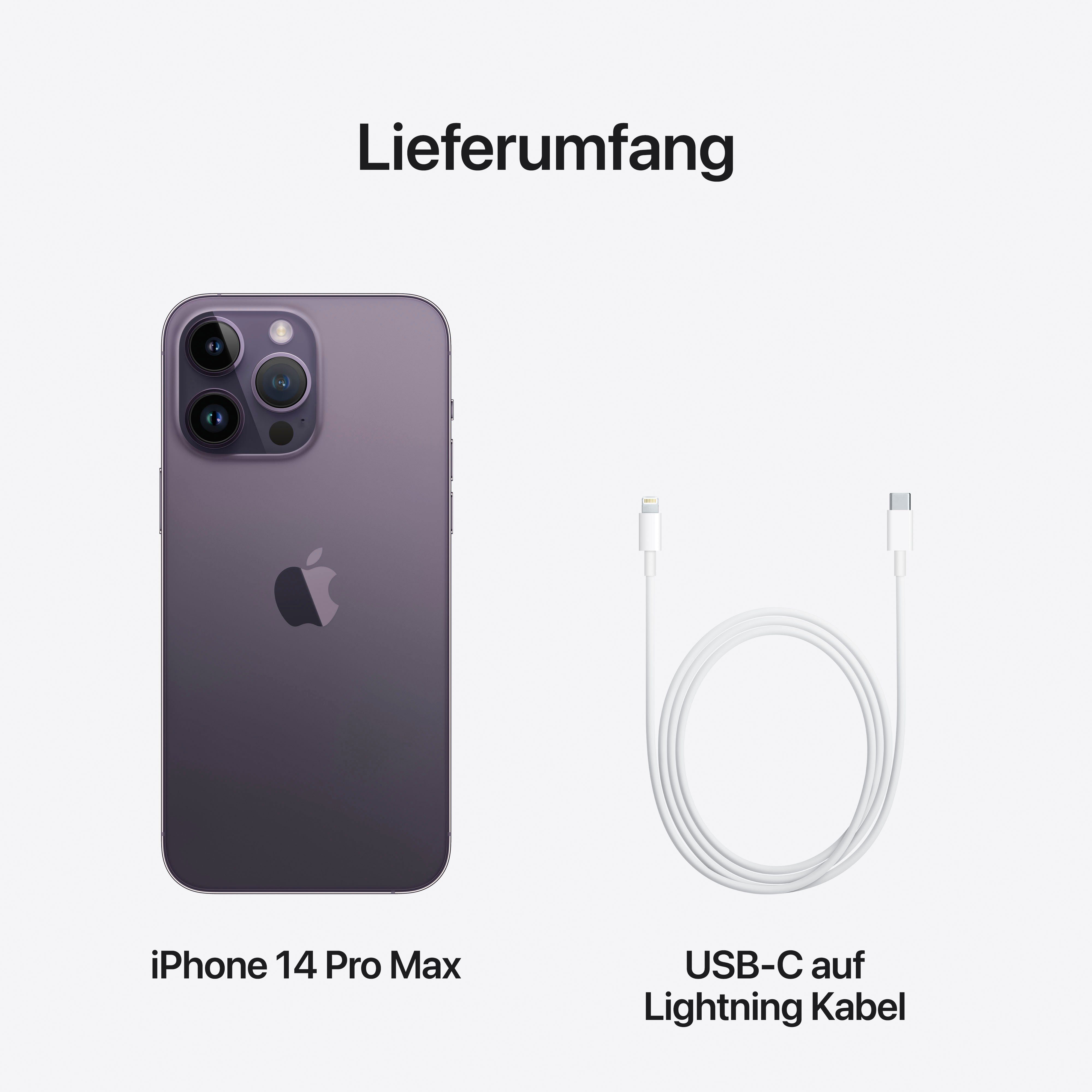 Apple iPhone 14 Pro Max 512GB Smartphone (17 cm/6,7 Zoll, 512 GB Speicherplatz, 48 MP Kamera)
