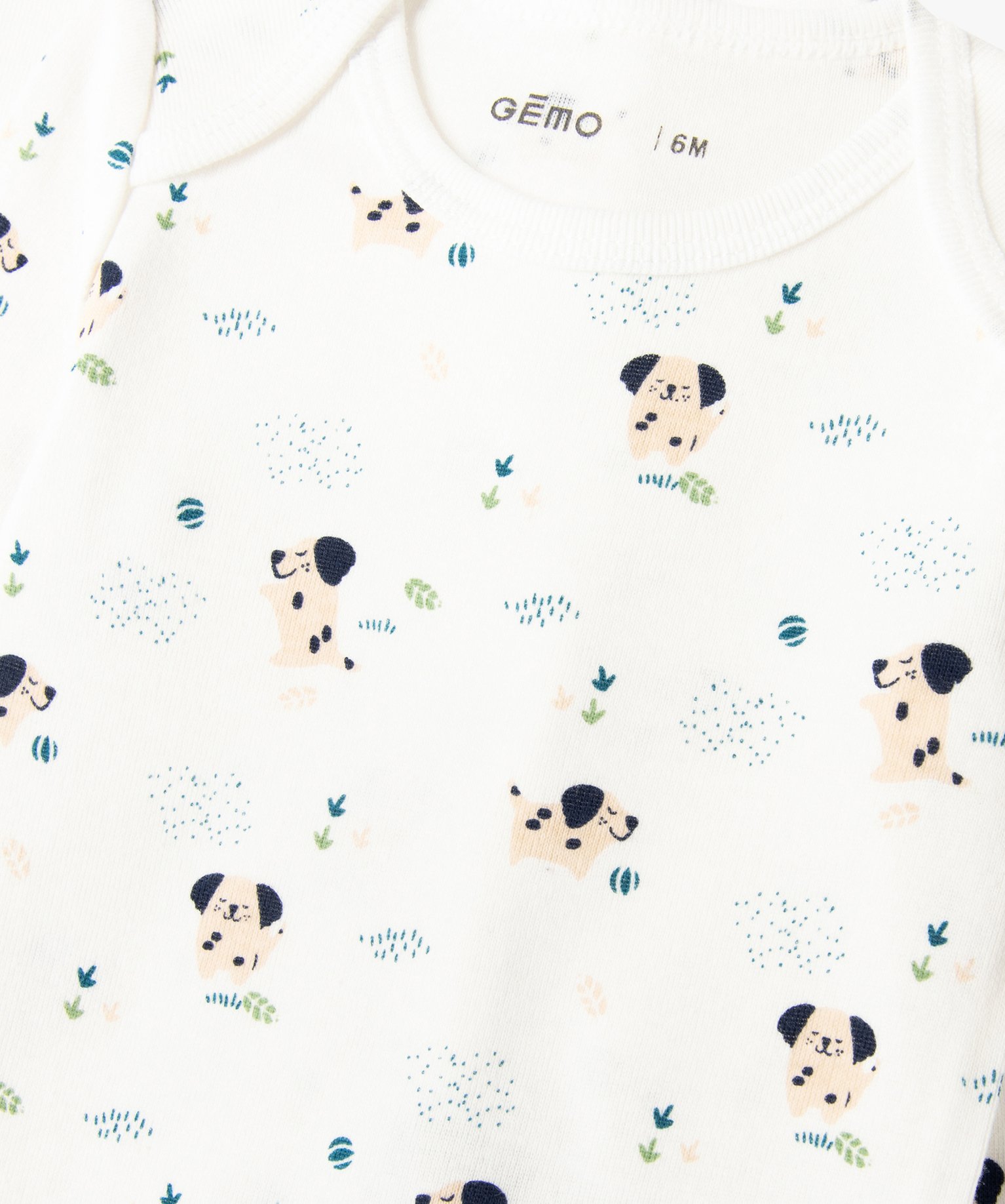Body à manches longues et col US en coton biologique bébé... ecru | GEMO