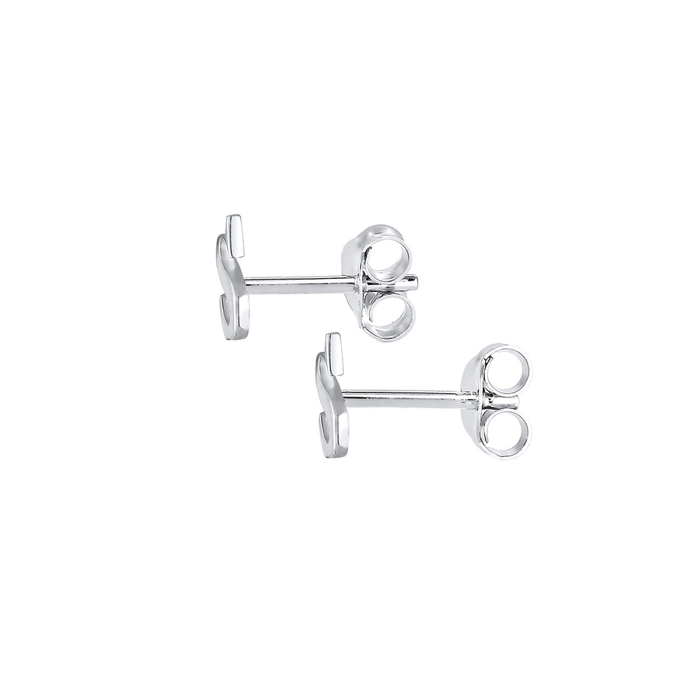 Elli Elli Boucles d'Oreilles Lettre S Clous d'Oreilles Femme - (925/1000) Argent Boucles d'oreilles