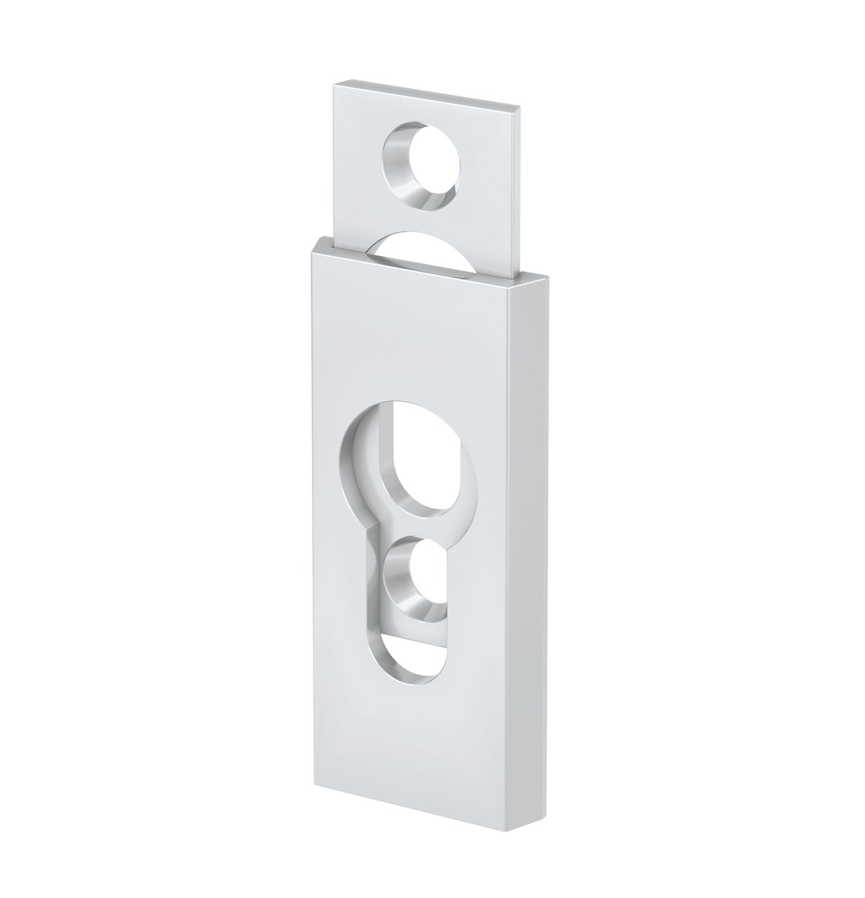 Basi Schutz-Schieberosette - eckig - Alu weiß - 6 mm