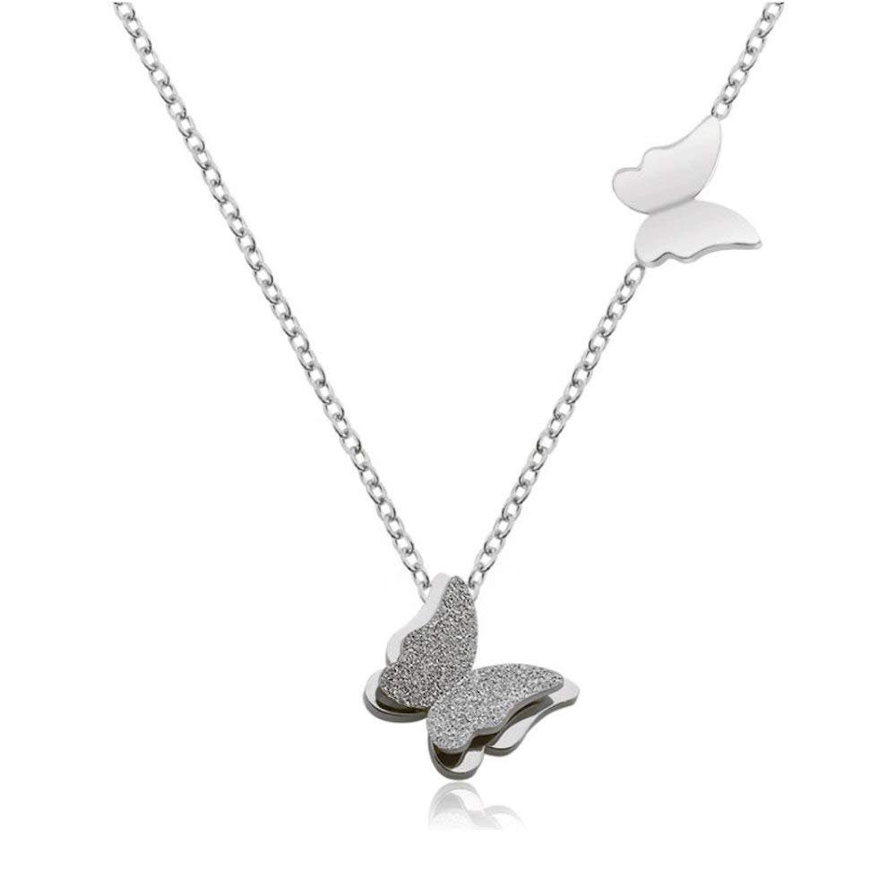 Kim Johanson Kette mit Anhänger Schmetterling, aus Edelstahl