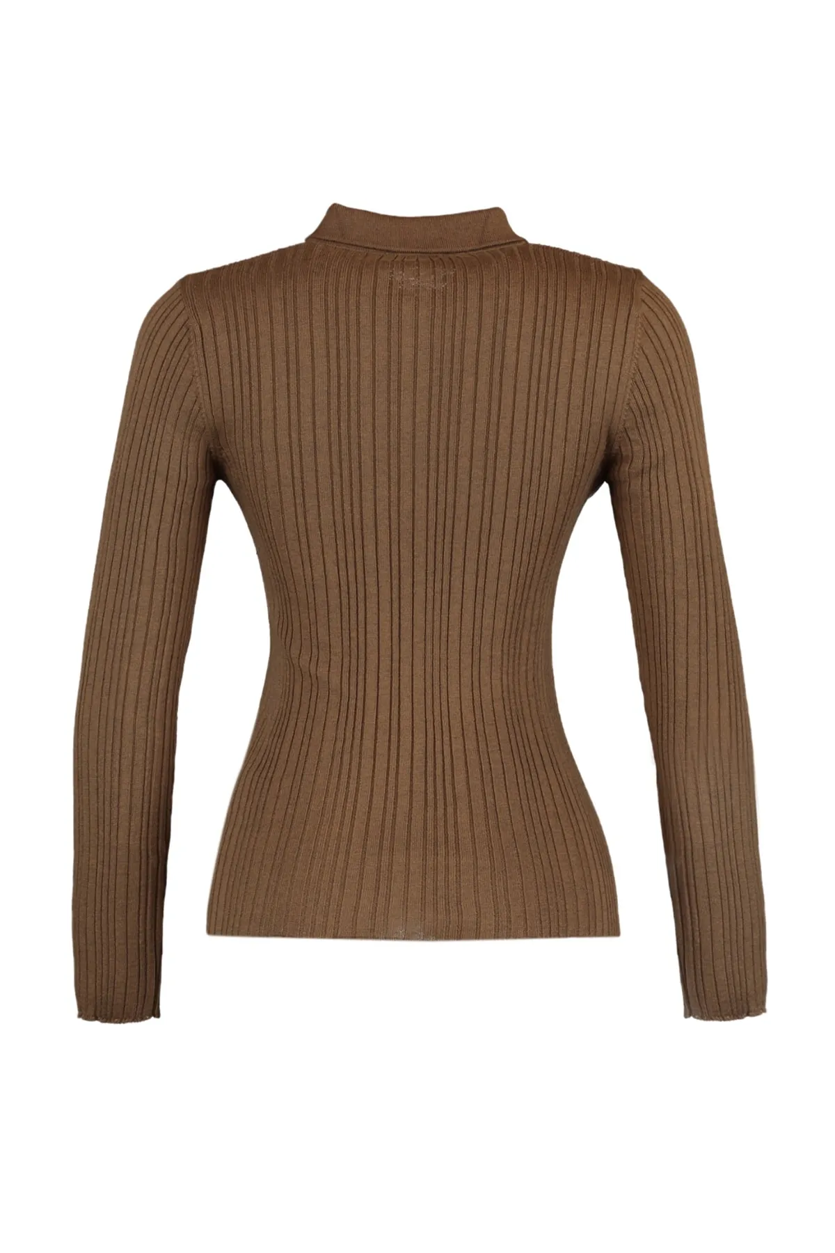 Trendyol Collection  Brauner Rollkragen-Strickcardigan TWOAW20HI0070