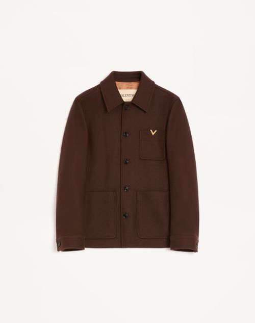 Jaqueta de lã Valentino com detalhes dourados