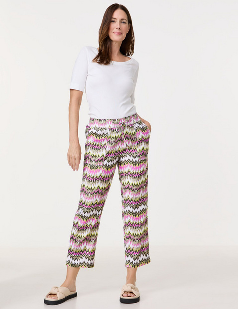 Schlupfhose Easy Fit mit Leinenanteil