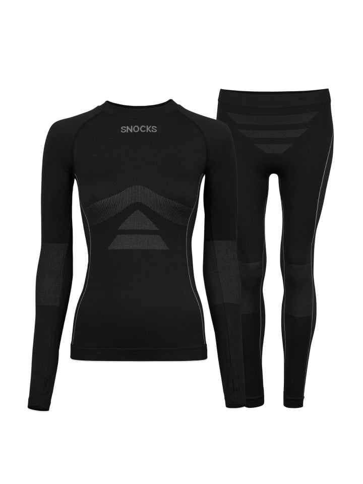 SNOCKS Thermounterwäsche 1 Set in Schwarz günstig kaufen