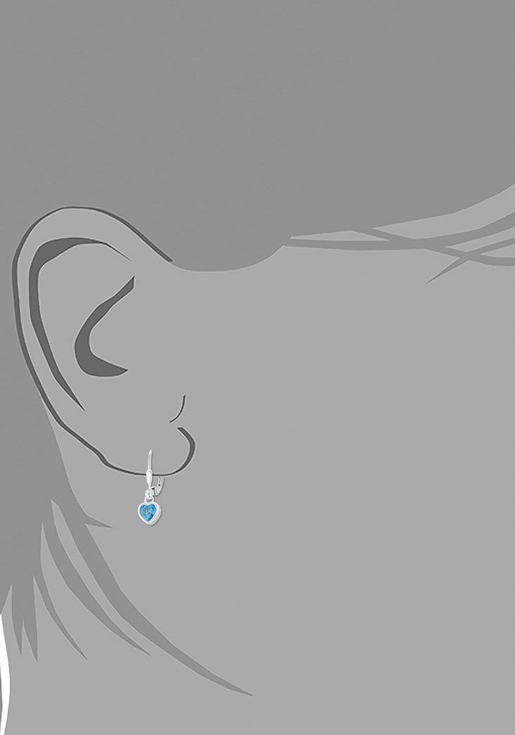 Prinzessin Lillifee Paar Ohrhänger Herzen, 2036430, 2036431, mit Zirkonia (synth)