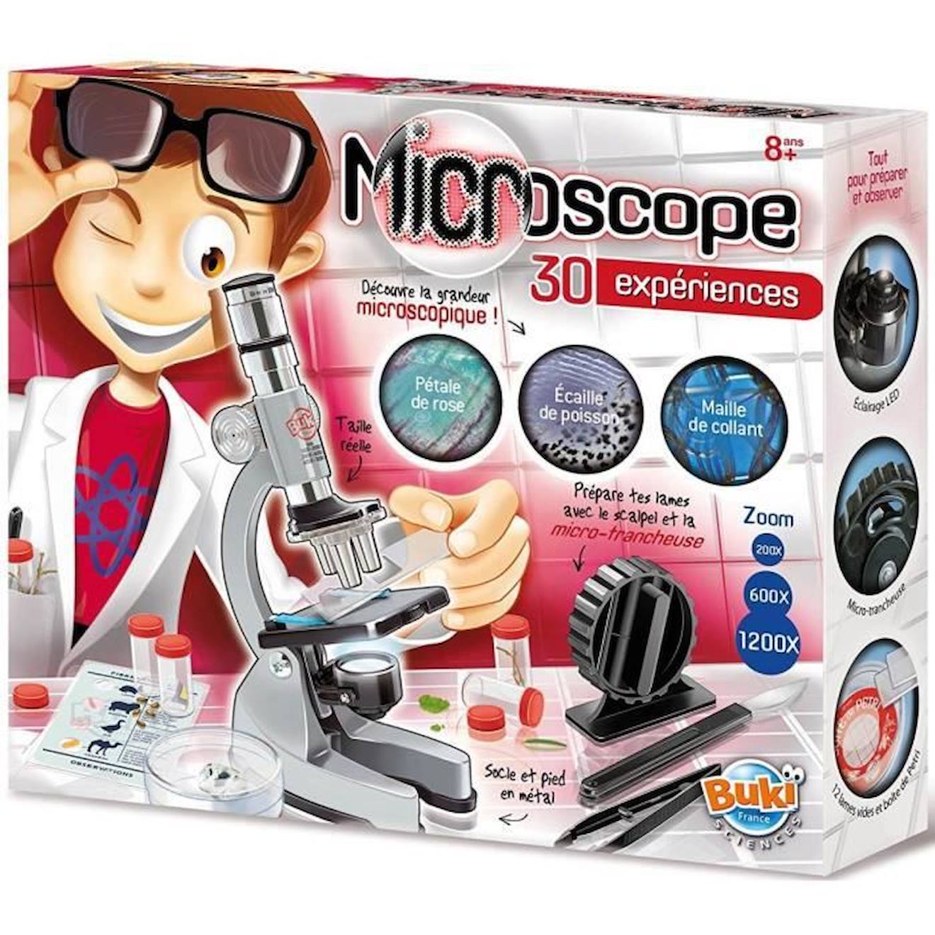 BUKI FRANCE Microscope 30 expériences gris