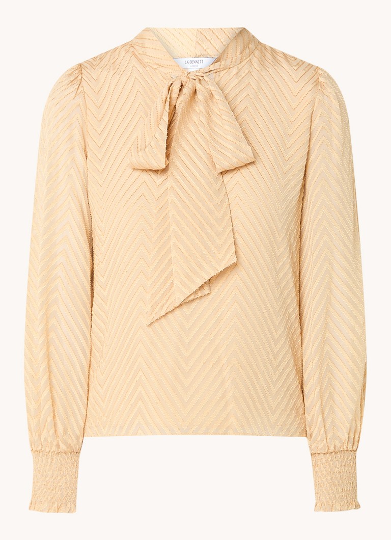 LKBennett Polly tunic in silk blend with shawl collar