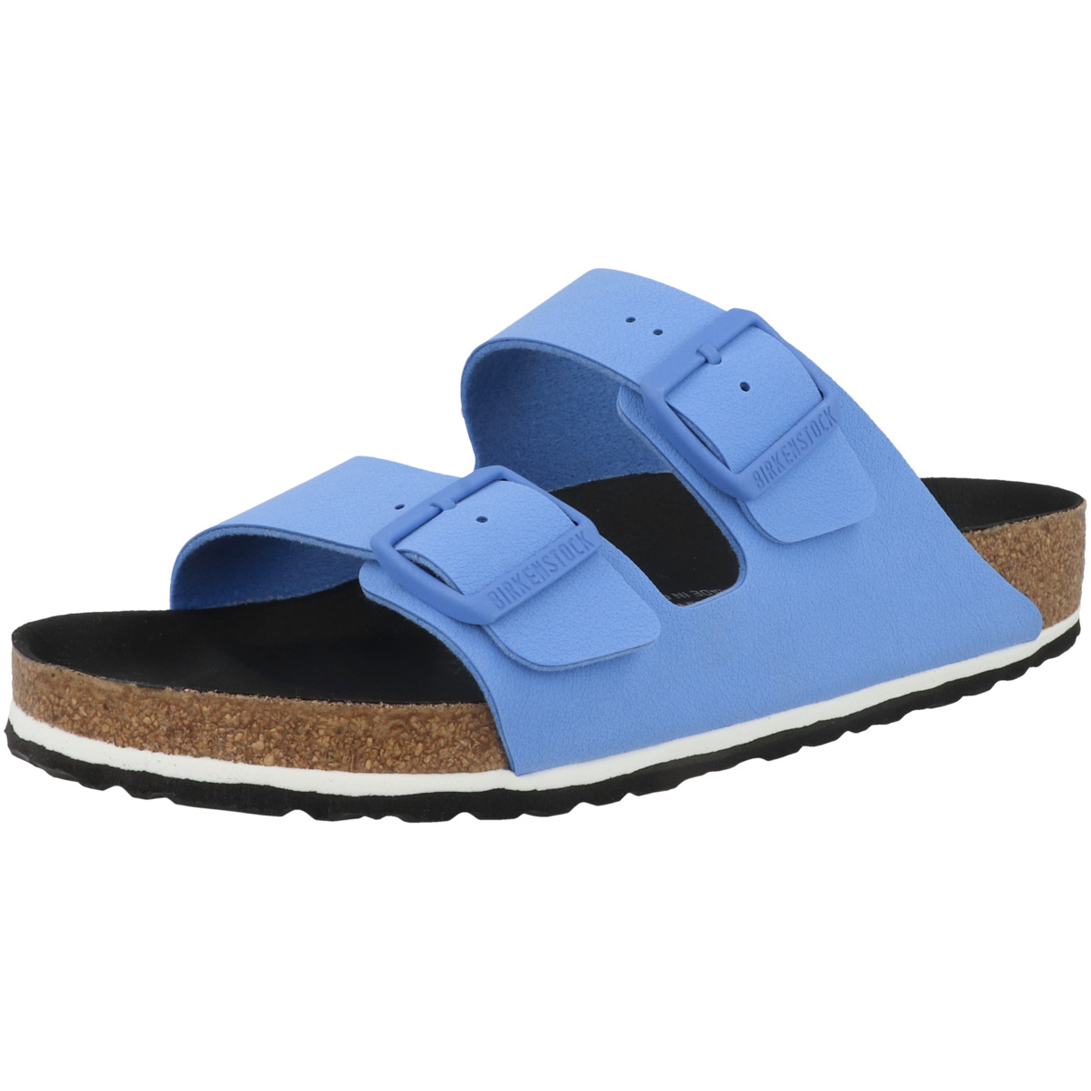 Birkenstock Arizona Birko-Flor Nubuk normal Pantolette blau