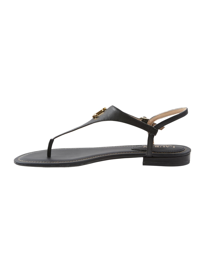 Sandalen aus Leder Modell 'Ellington' in schwarz