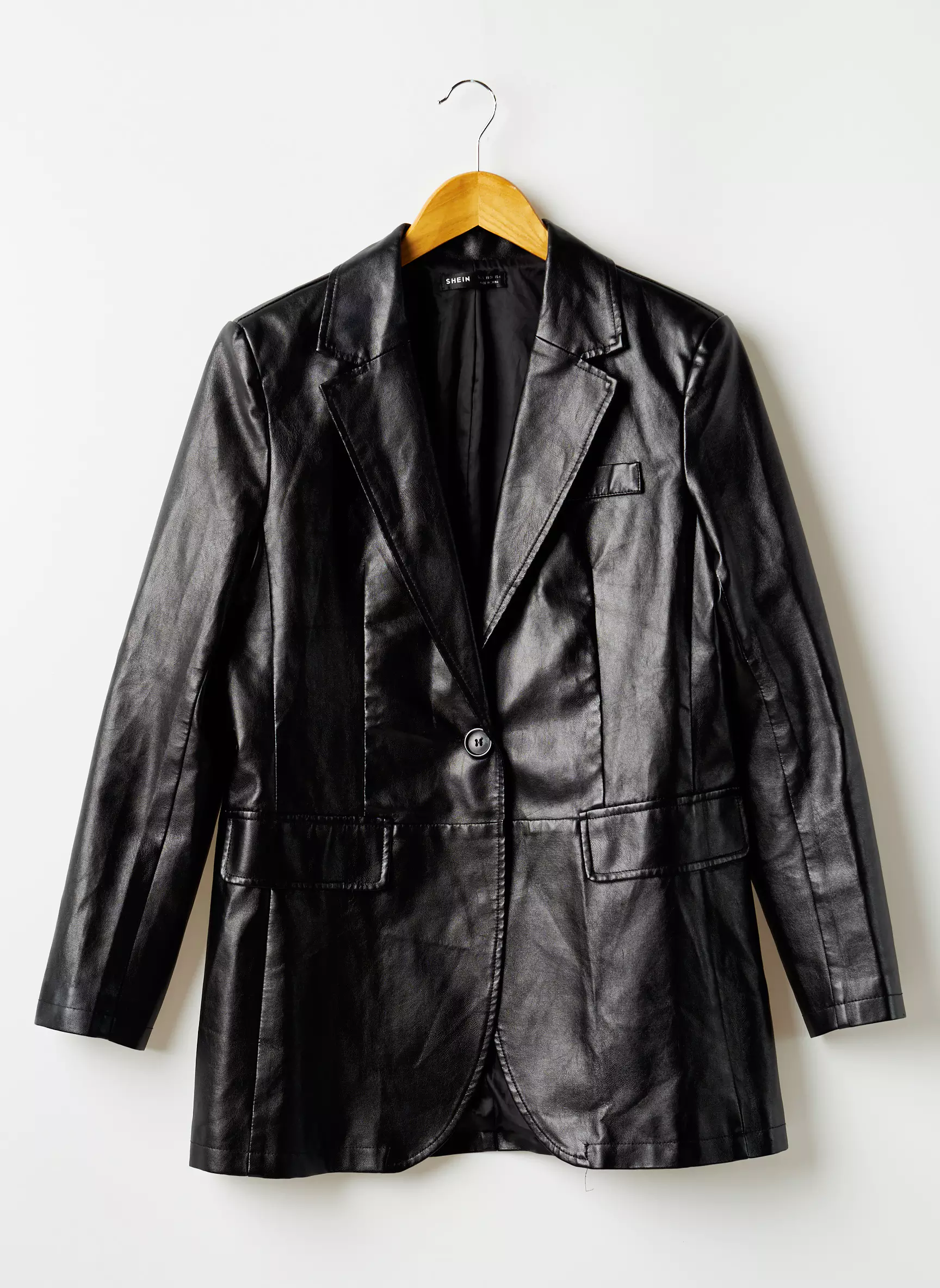 Shein Vestesimilicuir Femme couleur noir