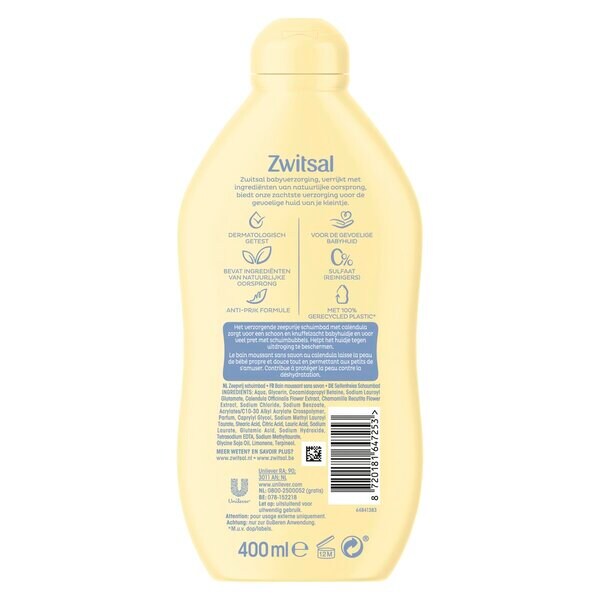 Zwitsal Saippuaton vaahtoava kylpy 400ml
