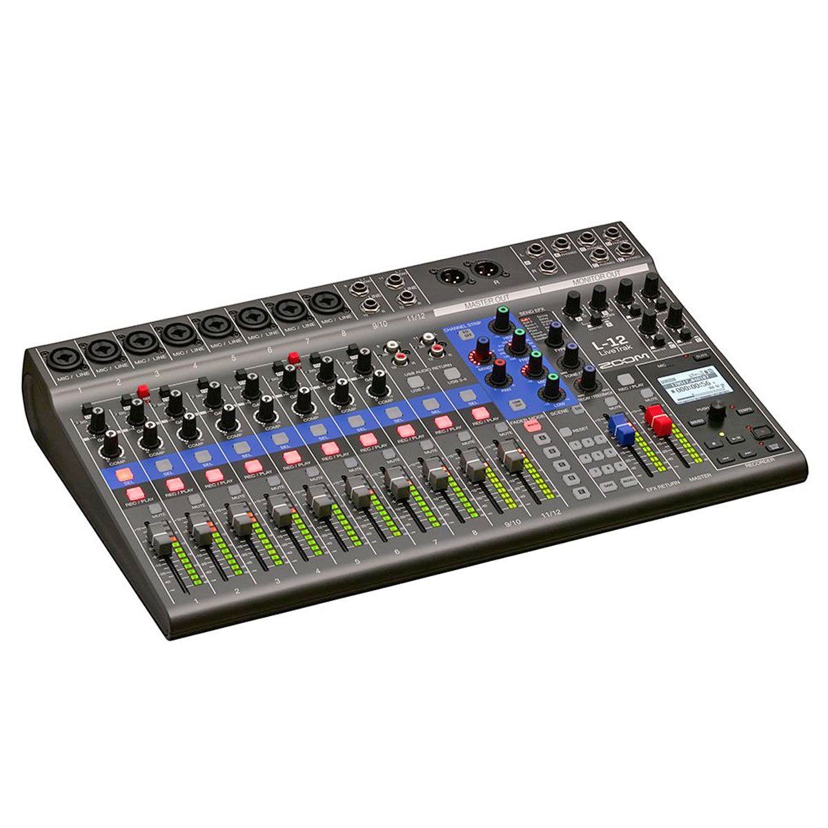 Zoom Audio Mischpult L-12 LiveTrak, (Digitaler Mixer, 12 Kanäle), mit USB-Interface Funktion