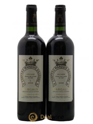 Château Marquis d'Alesme Becker 3ème Grand Cru Classé  2008 - Lot de 2 Bouteilles
