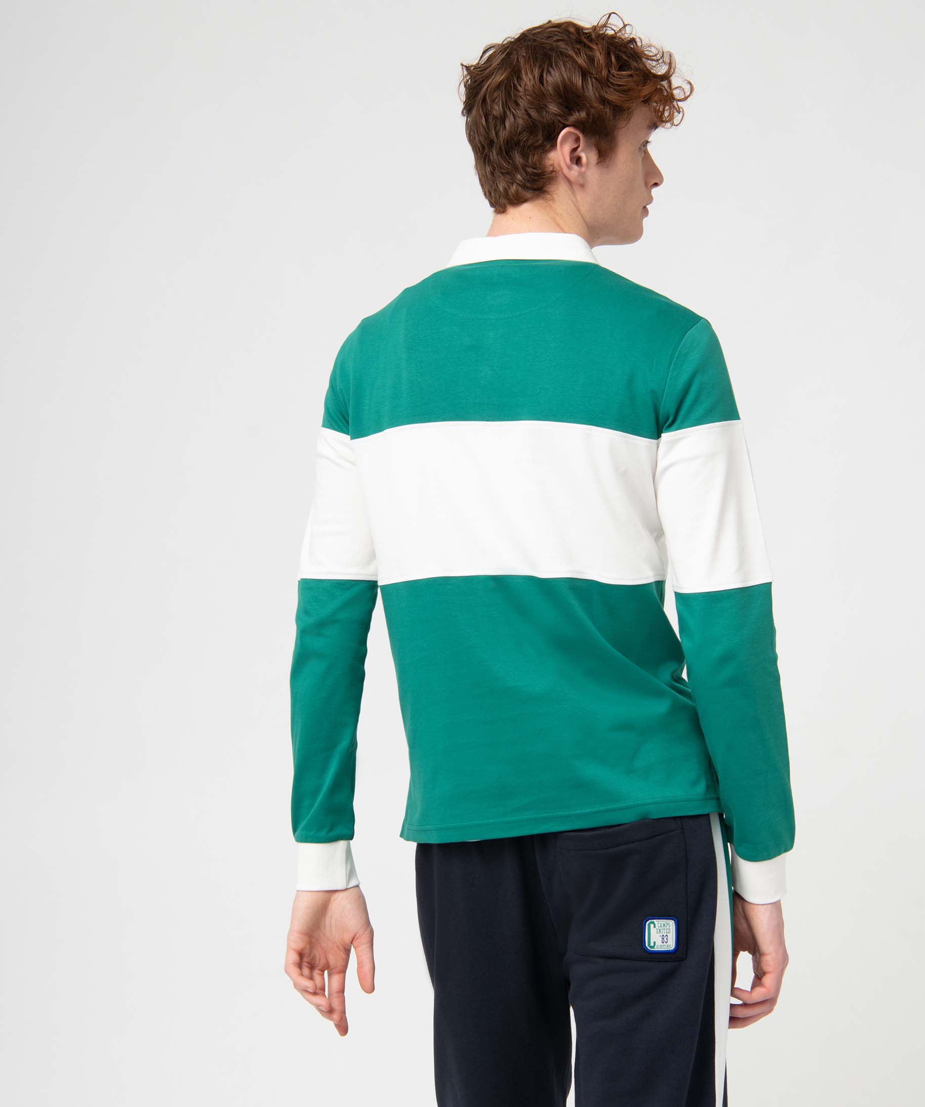 Polo homme à manches longues bicolore - Camps United raye | GEMO