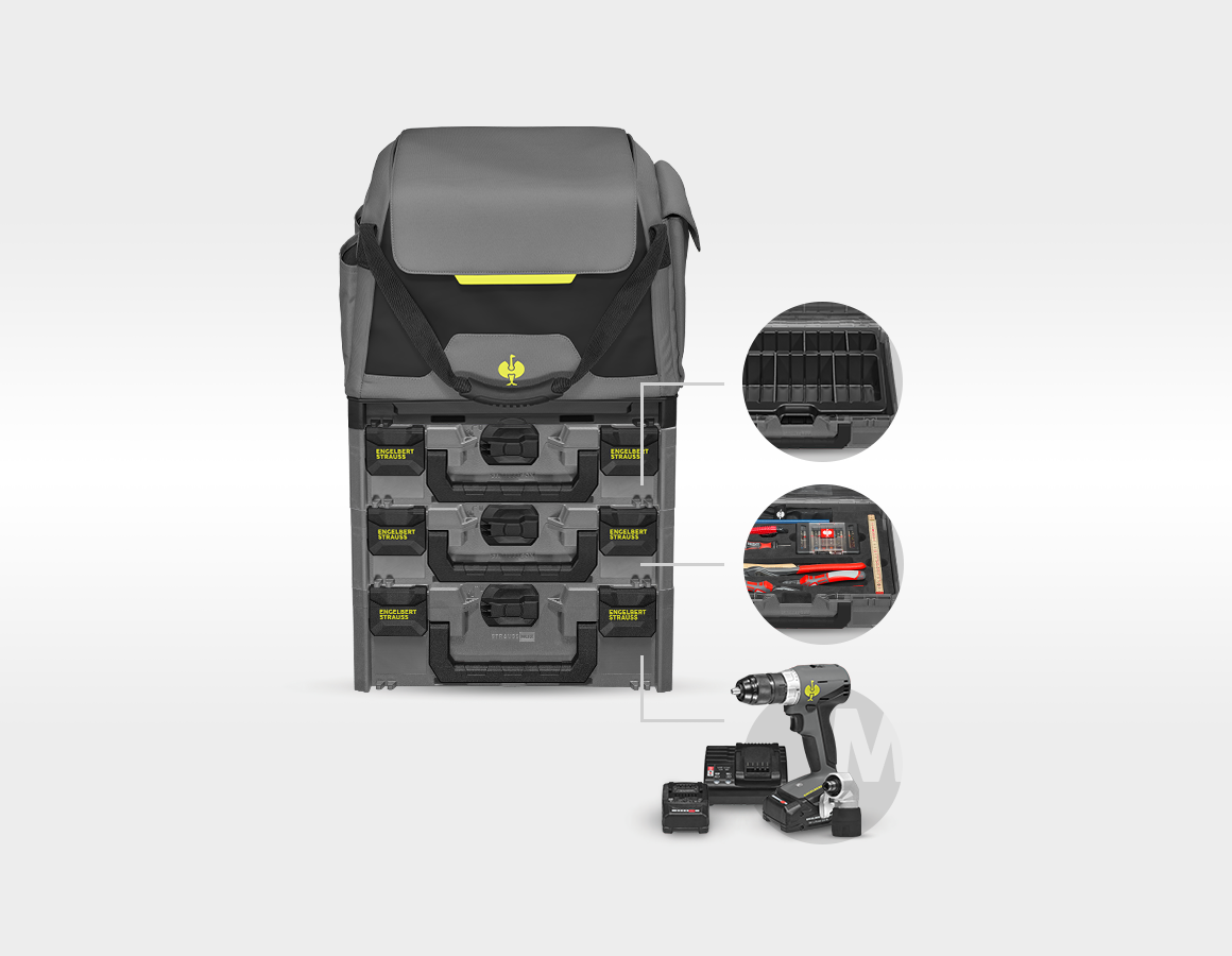 Werkzeug-Set + Multi Bohrschrauber + STRAUSSbox