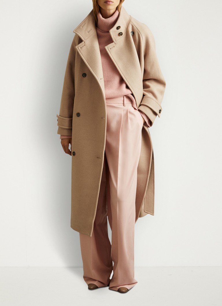 Reiss Prim double-breasted wool coat with belt