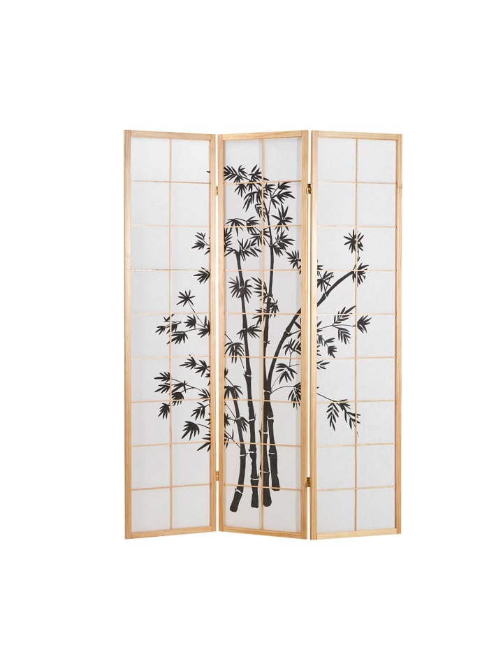 Homestyle4u 3-tlg. Paravent in Braun 132x179 günstig kaufen onesize
