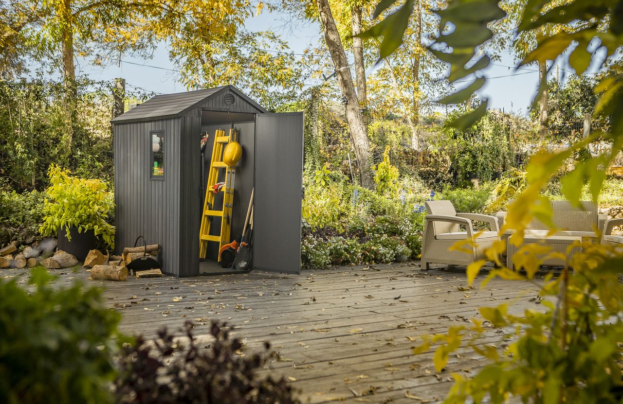 Keter Gartenhaus Darwin 4x6 Gartenkiste Aufbewahrungskiste