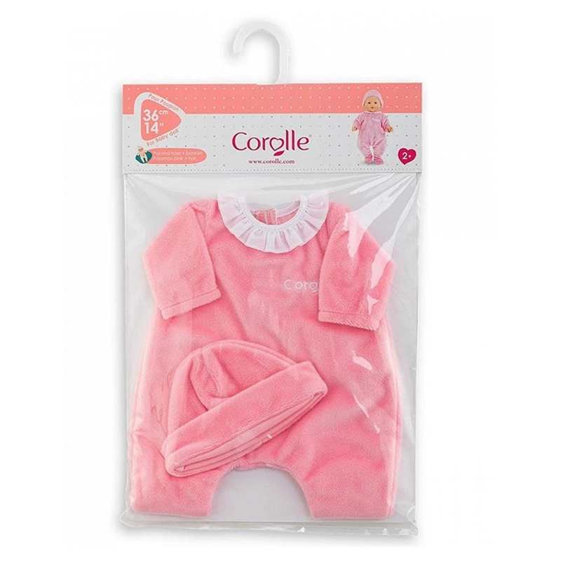 Pyjama et bonnet pour poupon 36cm