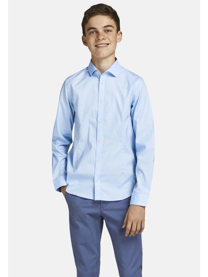 JACK & JONES Junior Hemd 'Parma' in hellblau günstig kaufen
