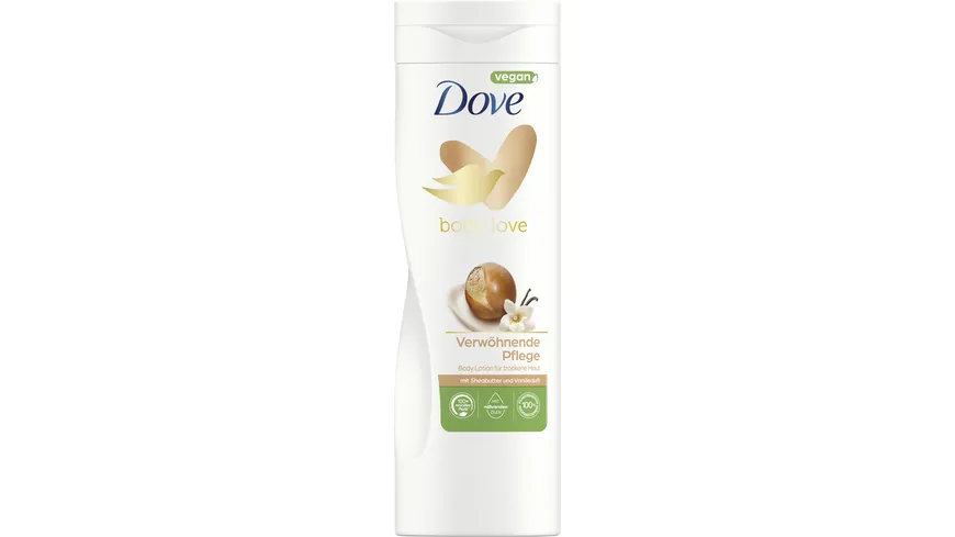 Dove Body Love Verwöhnende Pflege Body Lotion mit Sheabutter & Vanilleduft 400 ml