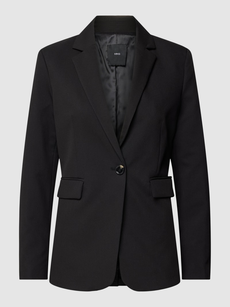 Blazer mit Knopfleiste in schwarz
