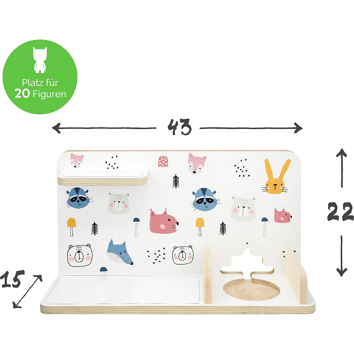 Regal für Musikbox Funny animals, klein - geeignet für Toniebox