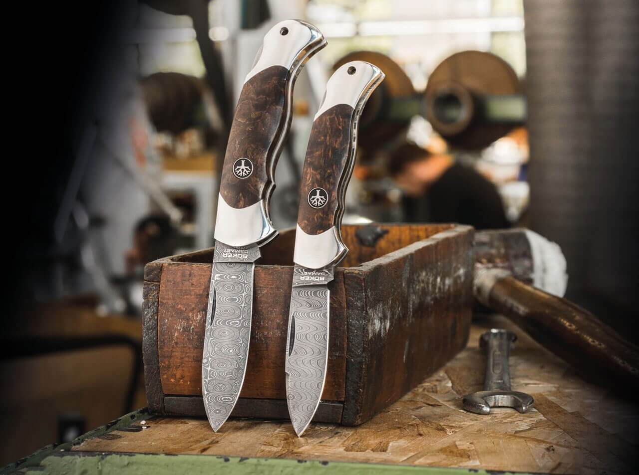 Scout Spearpoint Maserbirke Damast