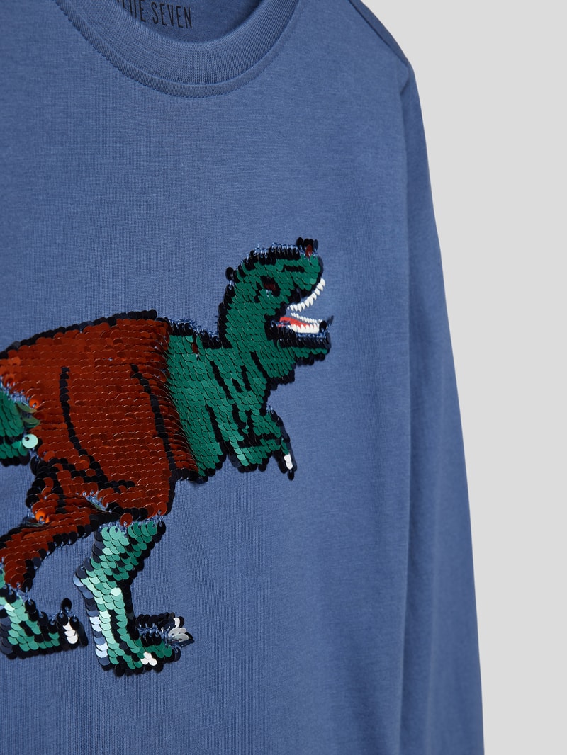 Longsleeve mit Motiv-Print in jeans