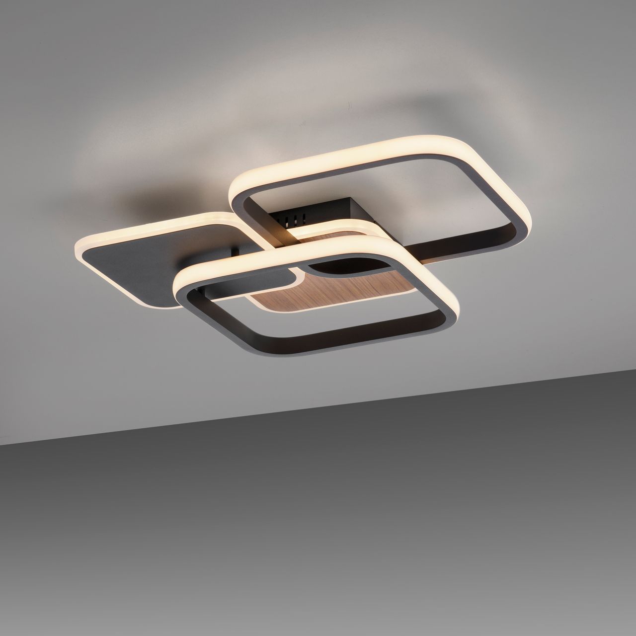 JUST LIGHT LED Deckenleuchte SEVENT, eckig, 1xLED-Board/36W/3000K, Innenleuchte, IP20