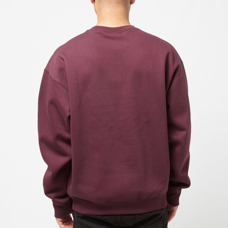 NIKE Solo Swoosh Fleece Crew Neck Shirt night maroon/white