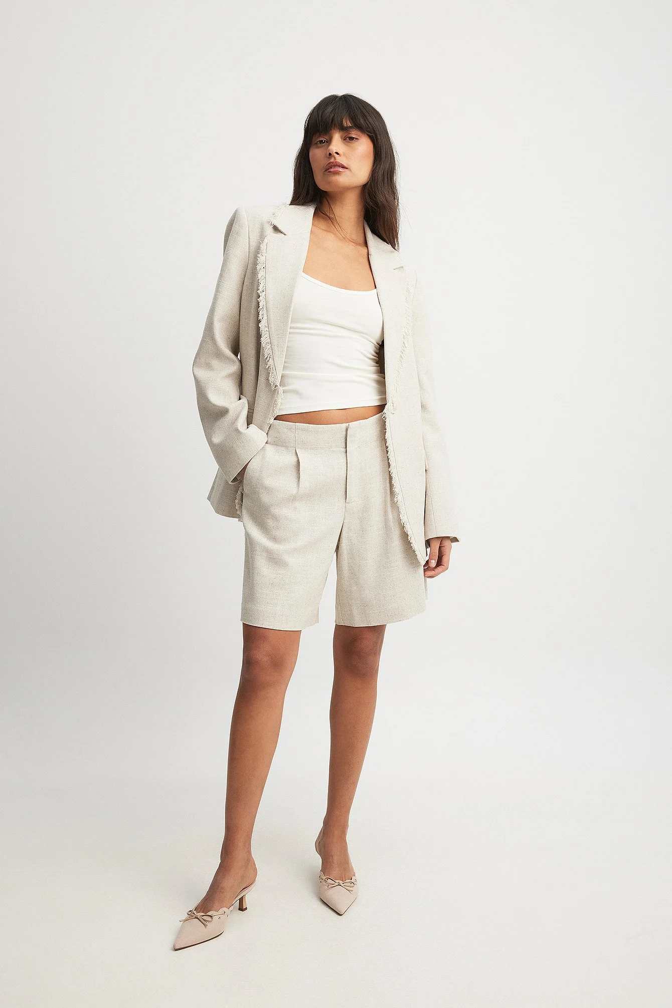 Wide Mid Waist Shorts