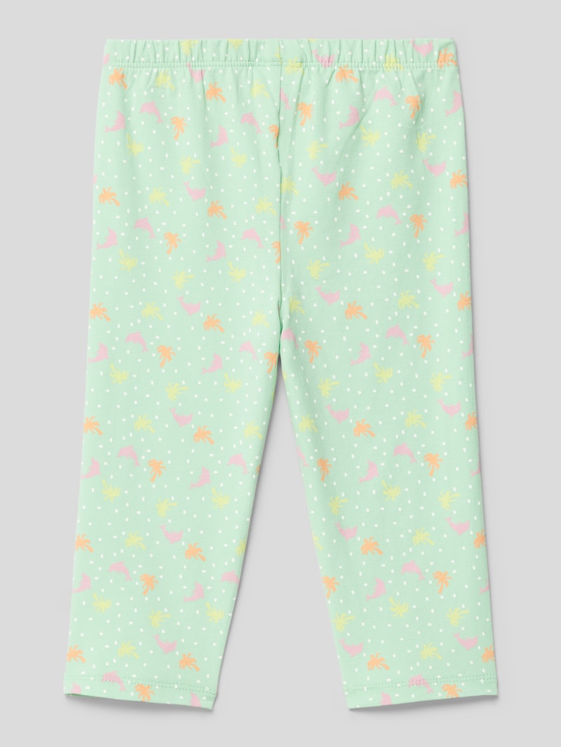 Leggings mit Allover-Print in mint