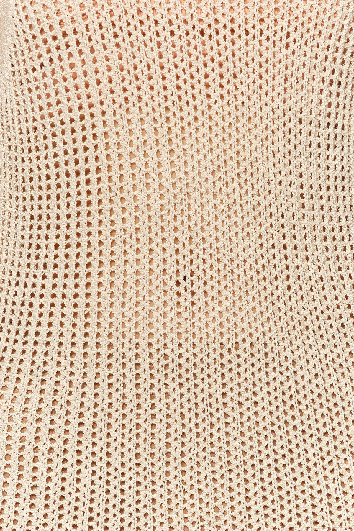 Trendyol Collection  Stone Midi-Strickkleid, ungefüttert, durchbrochen/perforiert, TWOSS23EL01408