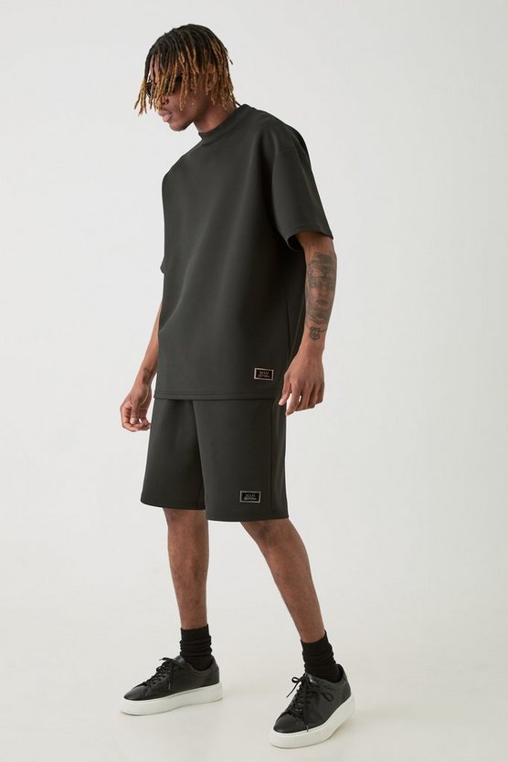 Tall Oversize Scuba T-Shirt & lockere Shorts